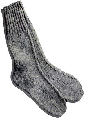 socks stitch cable pattern