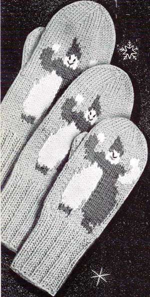 Childrens Two Needle Mittens Knitting Patterns