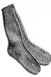 Men's Cable-Stitch Socks Pattern