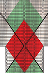 Diamond Overlay Argyle socks pattern