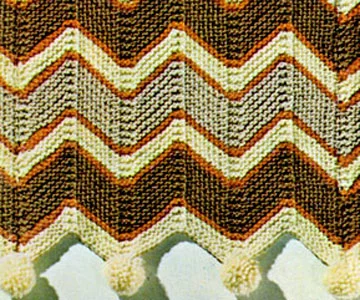 Roman Stripe Afghan Pattern #B-251