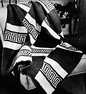 Greek Key Afghan Pattern #B-129