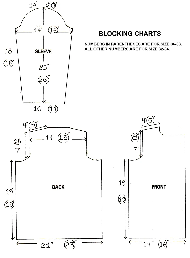 Knitted Jacket and Coat Pattern #533