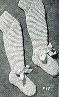 Knee High Bootees, Medium Size 