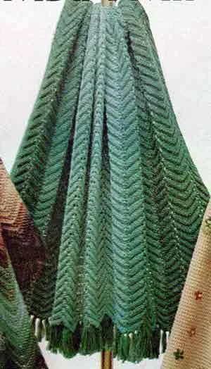 Knitted Zig Zag Afghan Pattern #722-10