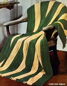 Cable Knit Afghan Pattern