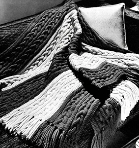 Ship's Cable Afghan Pattern #B-133
