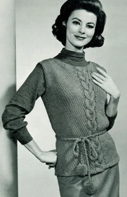 Casual Cable Overblouse Pattern