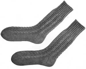 Men's Cable Stitch Socks Pattern #303