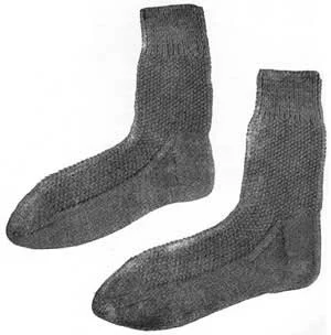 Moss Stitch Girls’ and Boys’ Socks Pattern #312