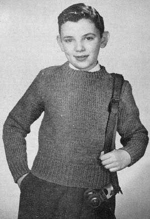 Boy's Shaker Knit Pull Over Pattern #409