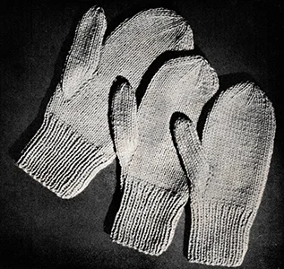Mittens for Ladies and Men Pattern #142