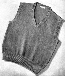 Men's Sleeveless Sweater Pattern #201