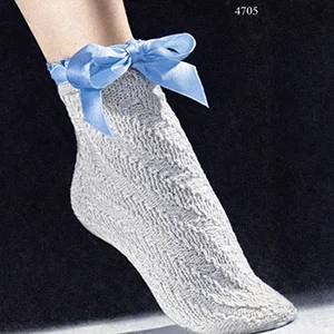 Knitted Spiral Bed Socks #4705