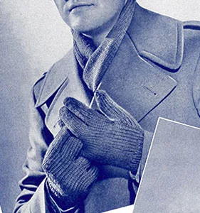 Plain Gloves and Scarf Pattern #S-107