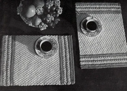 Knitted Place Mats Pattern