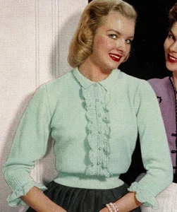 Green Jabot Blouse Pattern