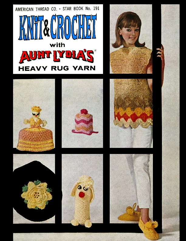 Knit & Crochet with Aunt Lydia's Heavy Rug Yarn | Star Book No. 191