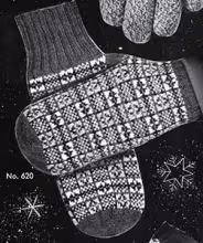 Men's Fair Isle Mittens Pattern #620