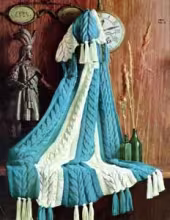 Blue and White Afghan | Number 742-11 | Afghan Pattern