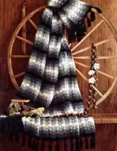 Knitted Striped Afghan | Number 742-16 | Afghan Pattern