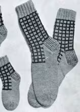 Ladies' Checked Anklets Pattern #405