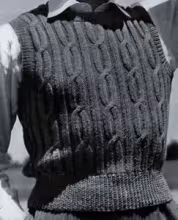 Cable Stitch Sleeveless Pullover Pattern