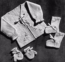 4-Piece Knitted Baby Set Pattern #5313