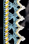 white and yellow rick rack edging crochet pattern