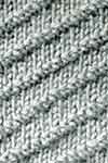 diagonal rib knitting stitch