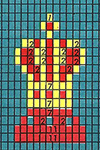 Chess Crown Clock socks pattern
