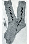 two tone cable clock socks pattern