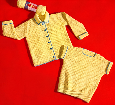 Crocheted Twin Set Pattern #3008