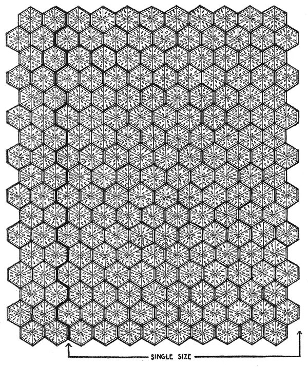 Petal Bedspread Pattern #652 chart