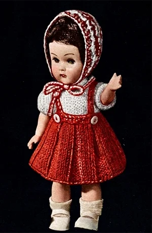 Knitted Suspender Skirt, Sweater and Jibber Pattern