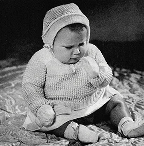 Infant's Knitted Set Pattern #619