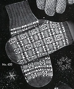 Men's Fair Isle Mittens Pattern #620