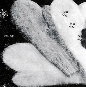 Women's Angora Mittens Pattern #621