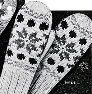 Children's Norwegian Mittens Pattern #638