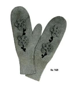Girl's and Ladies' Mittens Pattern #168