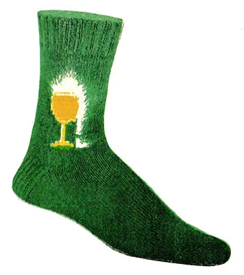 Twin Glass-o-Beer Clock Socks Pattern #72-105
