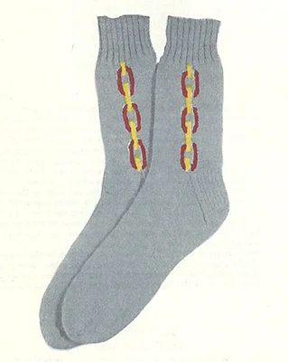 Chain Clock Socks Pattern #7242