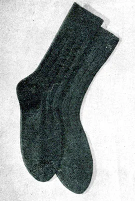 Man's Ribbed Socks Pattern #302