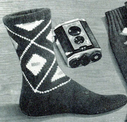 Large Diamond Socks Pattern #305