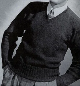 Sport Yarn V-Neck Sweater Pattern