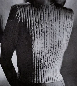 Eyelet Ribbed Pullover Pattern