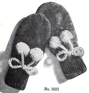 Thumbless Mittens Pattern #5603