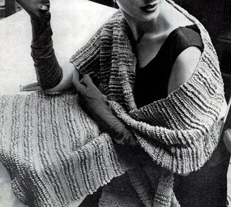 Ribbon and Yarn Stole Pattern