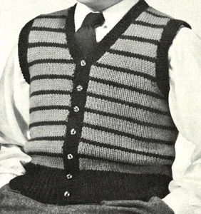 Boy's Sleeveless Cardigan Pattern