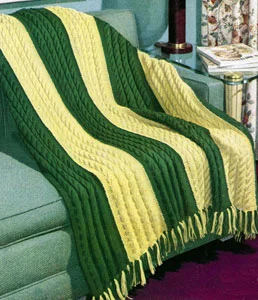 Rhythm in Cables Afghan Pattern #6139